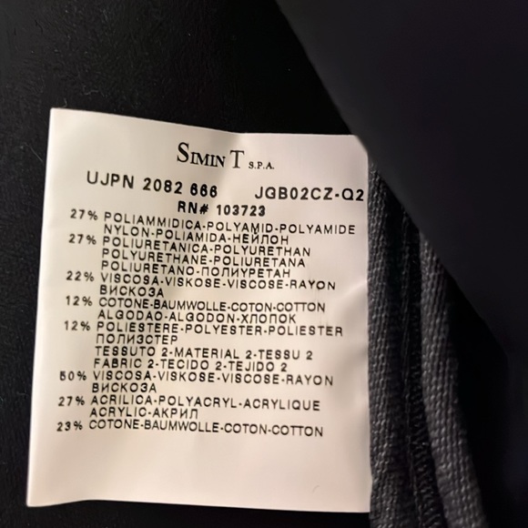 Vintage Emporio Armani Quilted Neoprene style blazer jacket gray size 10 - Picture 7 of 10